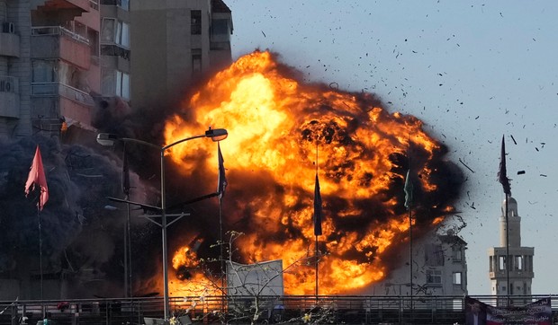 Izraelski napad na zgradu u predgrađu Bejruta, ilustracija