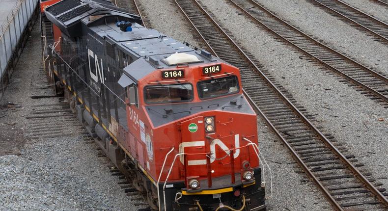 Canadian Rail and another railway operator stopped work on Thursday.Andrew Chin/Getty Images