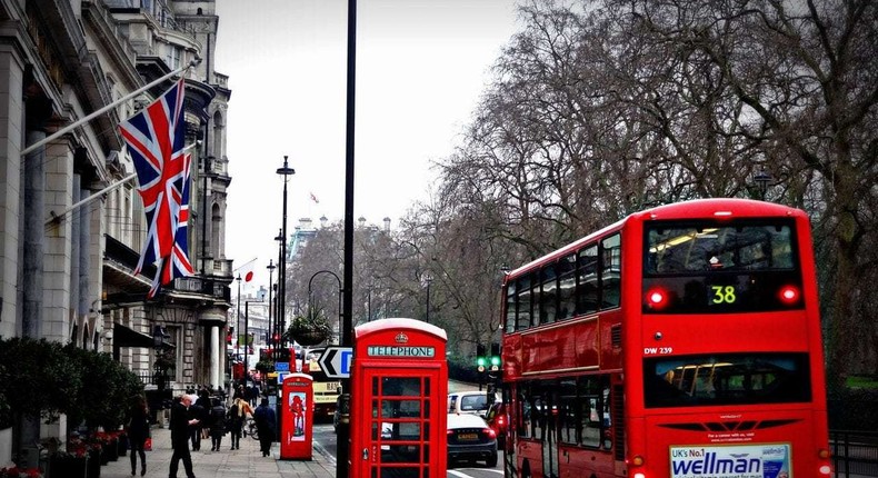 A view of London street.