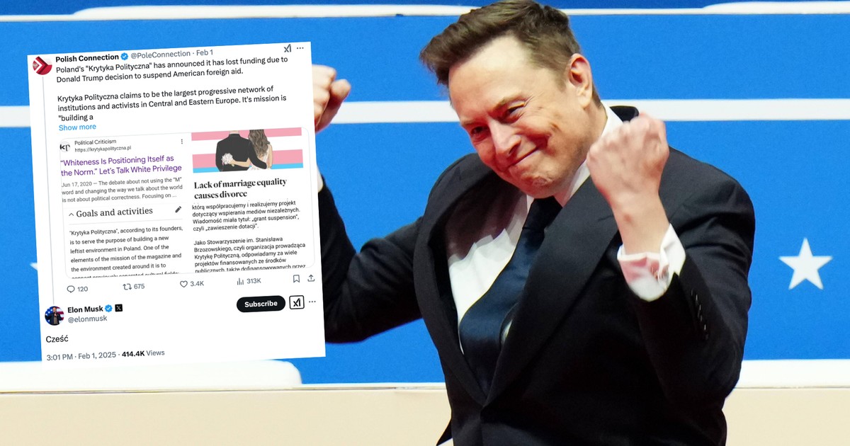 イーロン・マスクはポーランド語で言葉を書きました。彼はそれを終えなかった