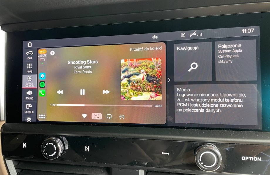 Tak wygląda obecna wersja CarPlay (na zdjęciu aplikacja Spotify uruchomiona na iPhonie)