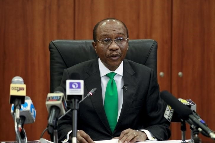 Central Bank Governor Godwin Emefiele speaks at the monthly MPC meeting in Abuja, Nigeria,  September 22, 2015.     REUTERS/Afolabi Sotunde 