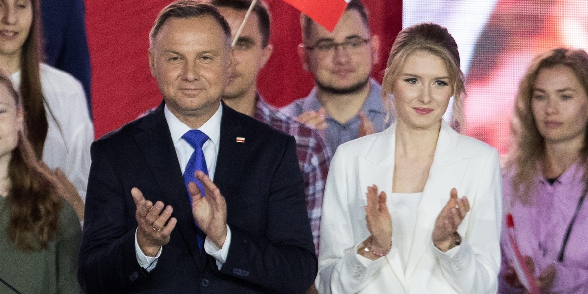 Andrzej Duda z córką