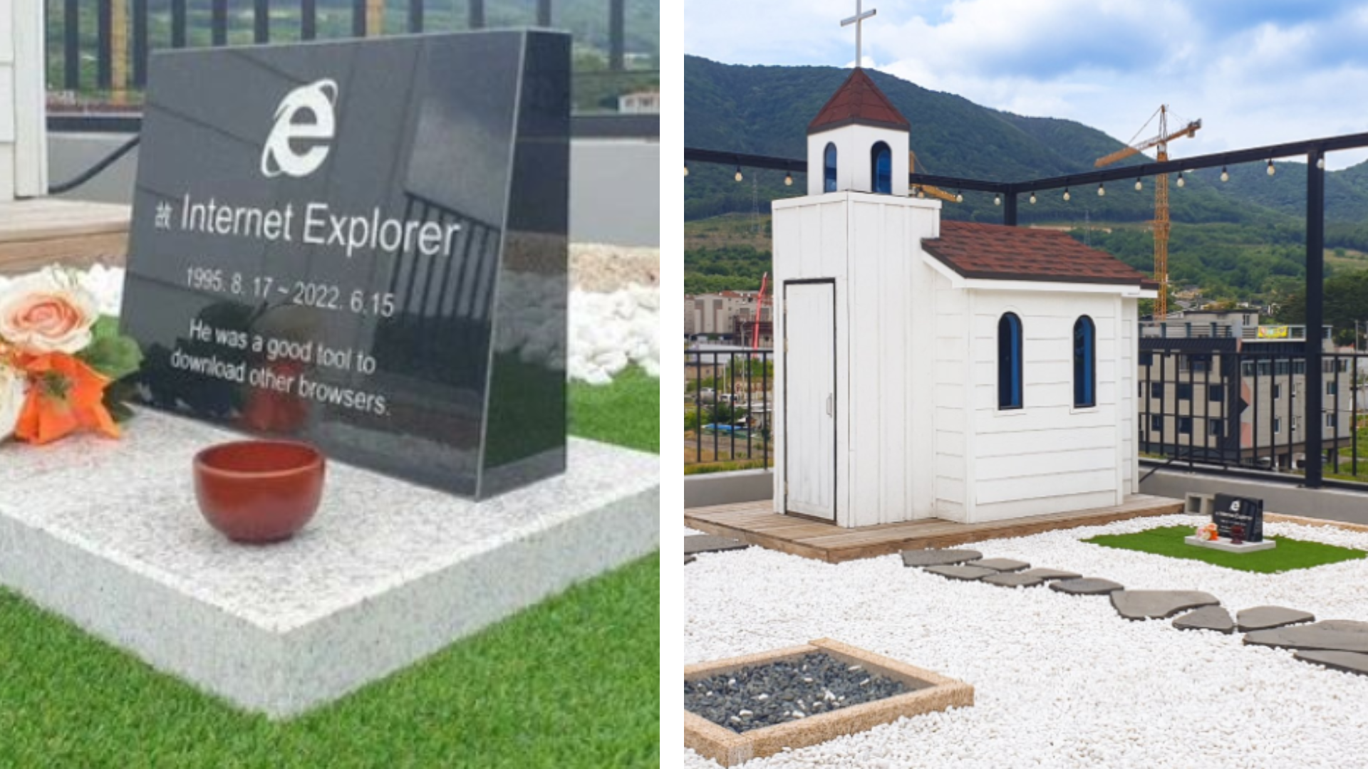 Repose en paix, Internet Explorer : une pierre tombale a été érigée en son honneur en Corée du Sud