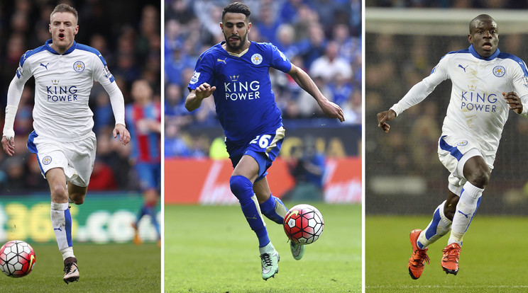 Lovaggá üthetik a Leicester játékosait / Fotó: AFP