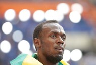 Usain Bolt podczas Mistrzostw Świata w Lekkoatletyce w Moskwie 