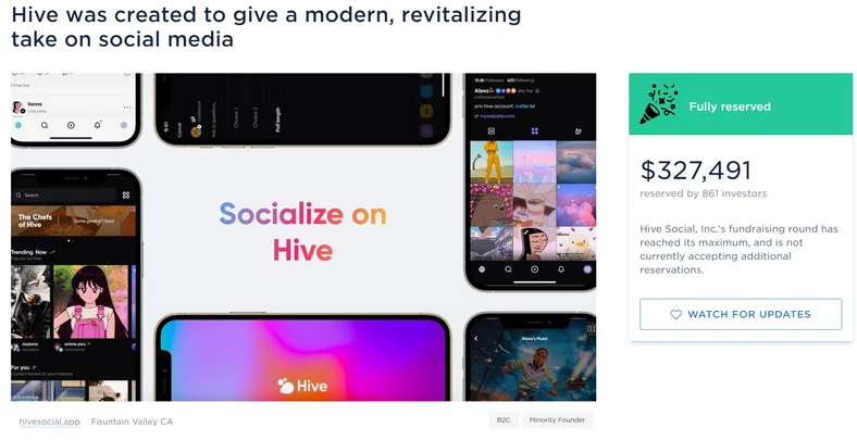 Hive Social zyskało w ostatni  czasie dużo środków o inwestorów