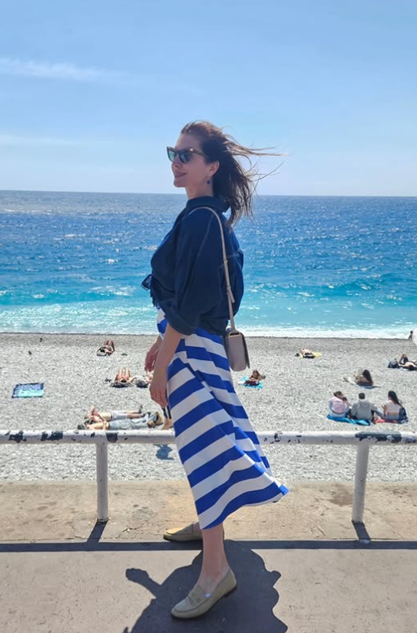 Adriana Čortan sa mužem u Francuskoj