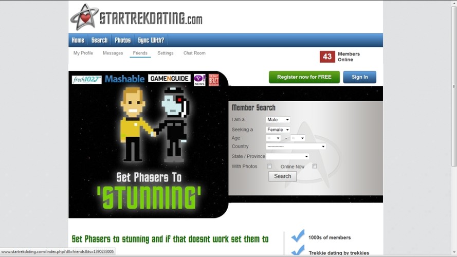 W zakamarkach internetu można znaleźć niezliczone serwisy dla osób szukających drugiej połówki. Dla najbardziej wybrednych powstał <b>Star Trek Dating</b>, czyli portal randkowy dla fanów 