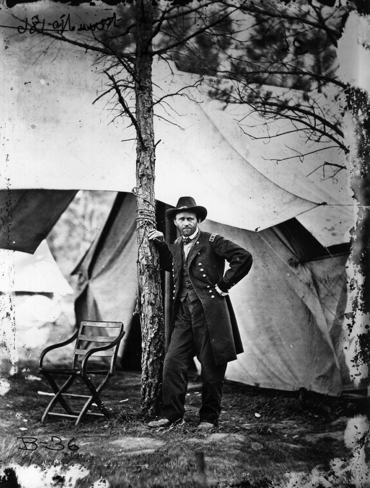 Generał Ulysses Simpson Grant (1822-85) i późniejszy (18.) prezydent USA