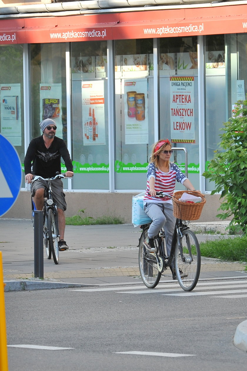 Patrycja Markowska, Jacek Kopczyński na rowerach