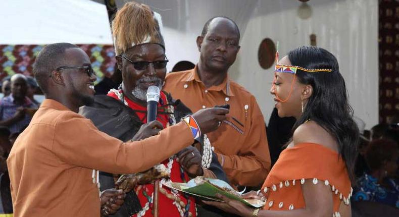Kirinyaga Senator’s son Eric Muriuki marries longtime girlfriend Myra Watiri in a lavish traditional wedding