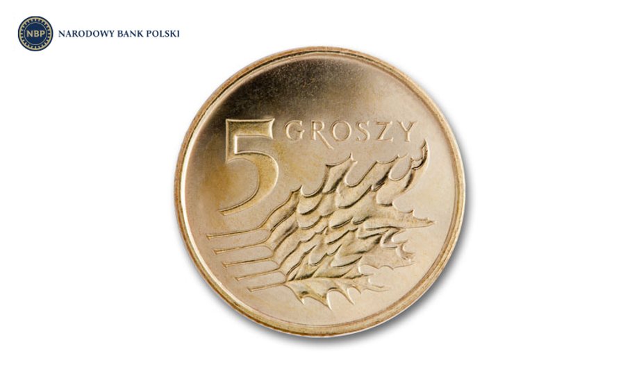 A five cent coin