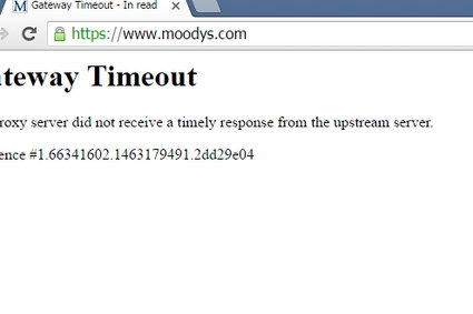 Serwery Moody's nie wytrzymały