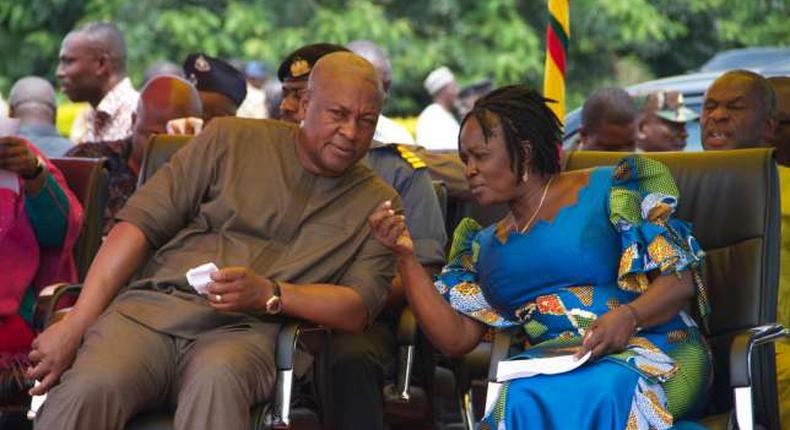 President John Mahama with Education Minister, Prof. Jane Naana Opoku Agyemang