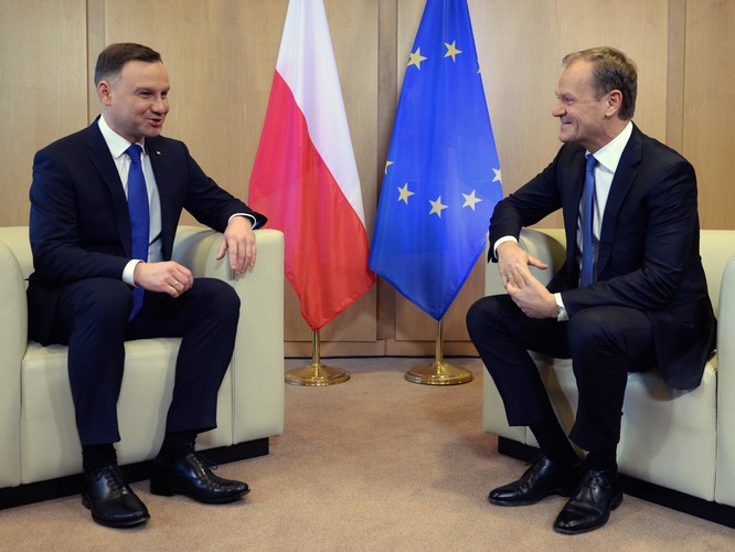 Andrzej Duda i Donald Tusk