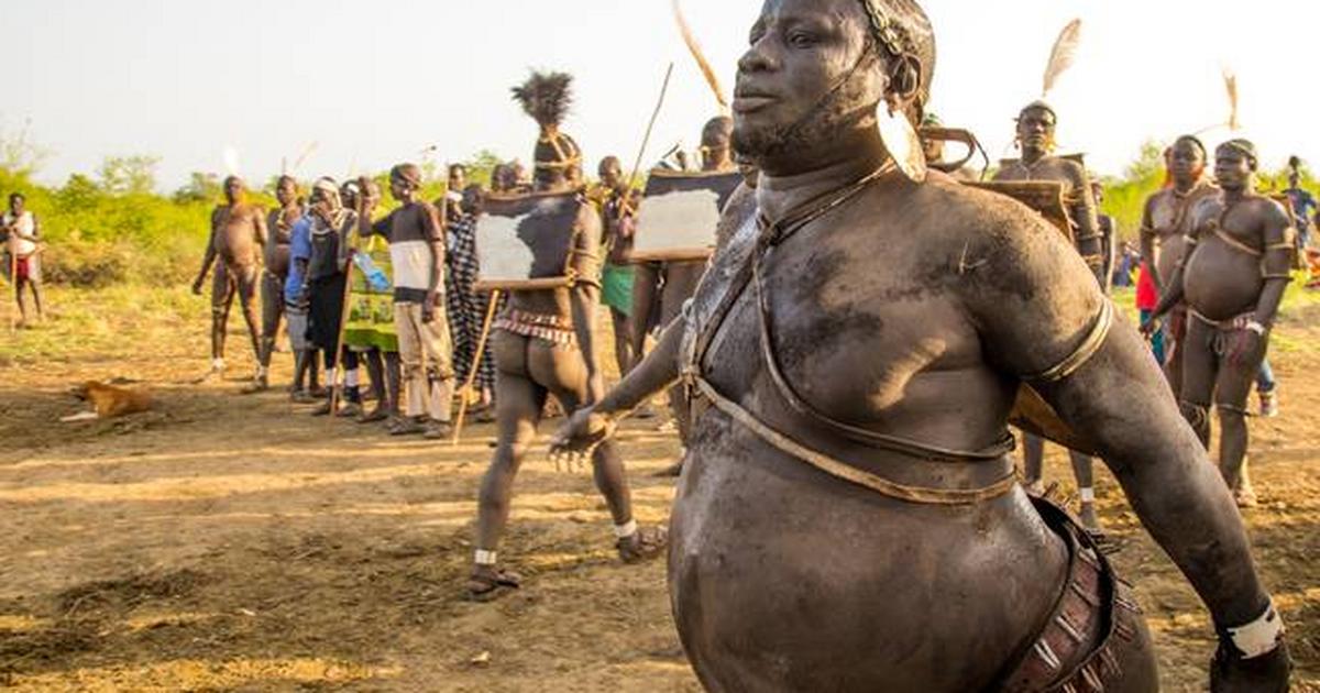 In This Ethiopian Tribe Man With Biggest Pot Belly Is Champion Pulse Nigeria