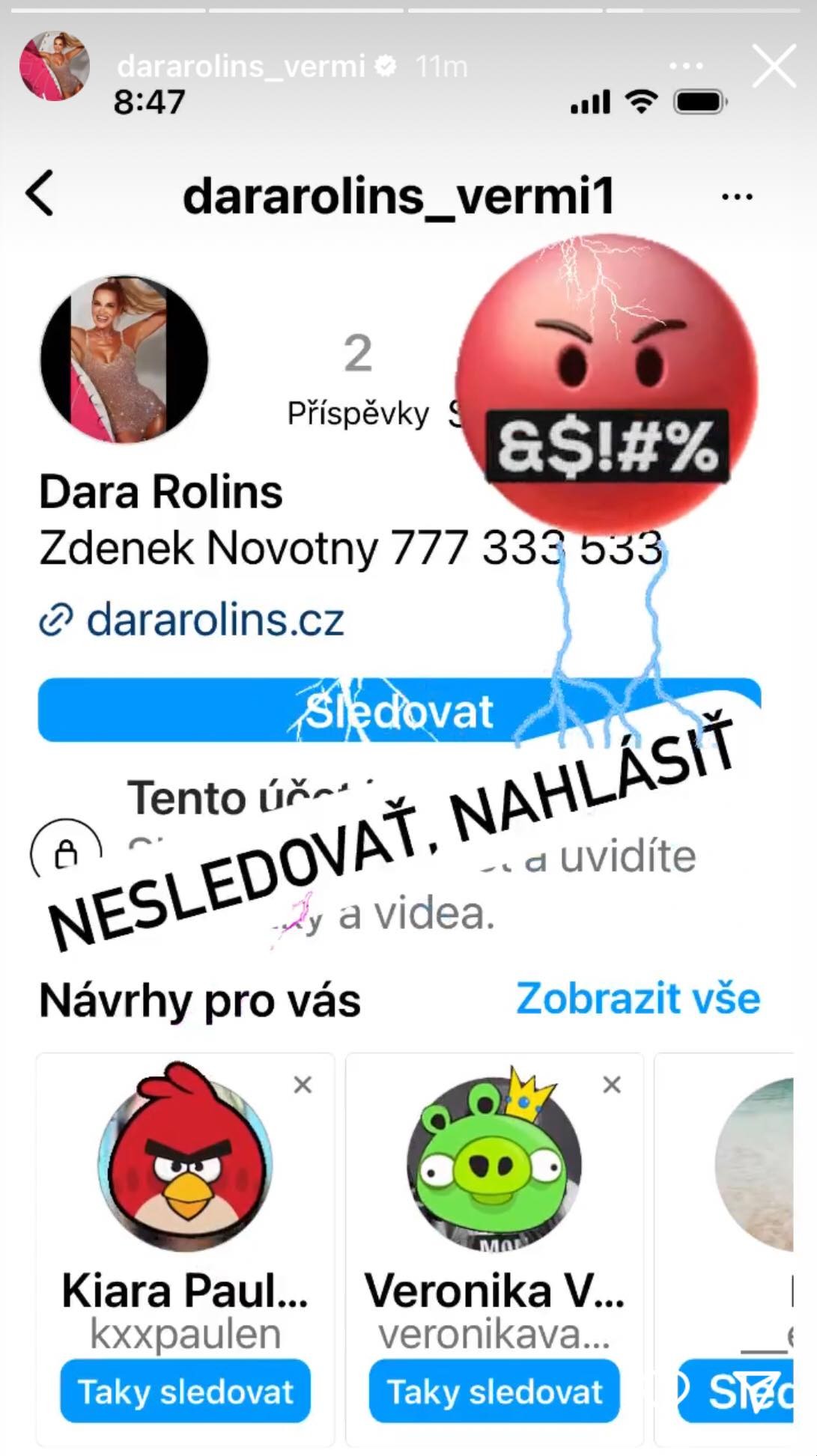 Dara varuje svojich fanúšikov.