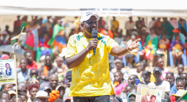 UDA presidential aspirant Dr William Ruto speaking during a past rally 