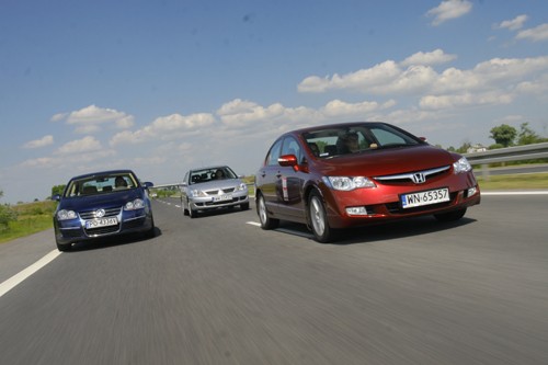 Honda Civic, Mittsubishi Lancer, VW Jetta -  Niby takie same, a jednak inne