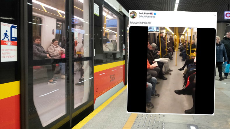 Metro w Warszawie (fot. twitter.com/JackPosobiec)