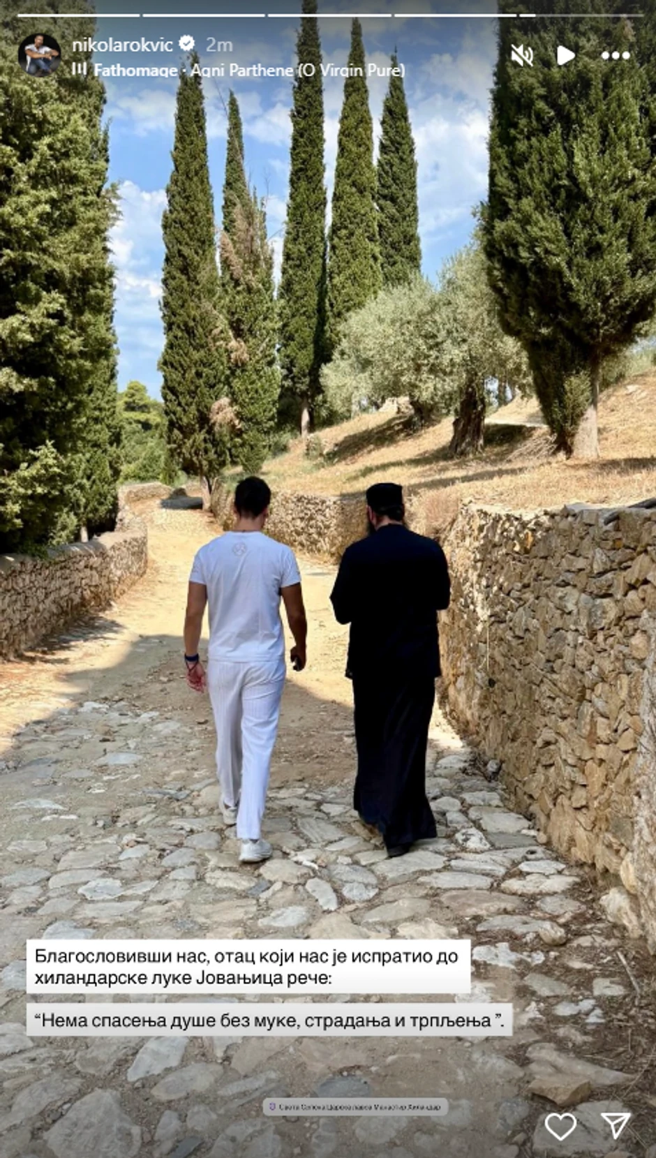 Nikola Rokvić sa monahom