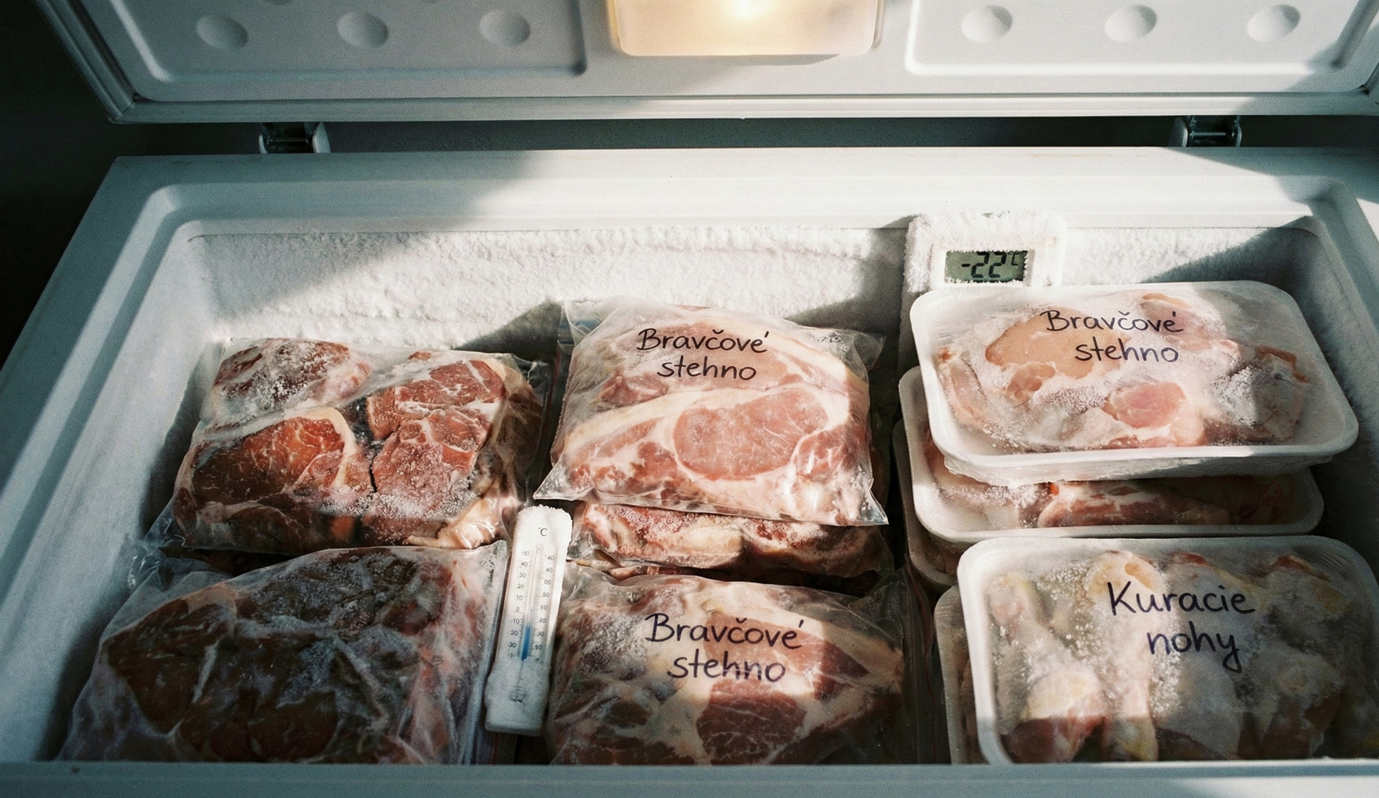 Mrazené mäso.