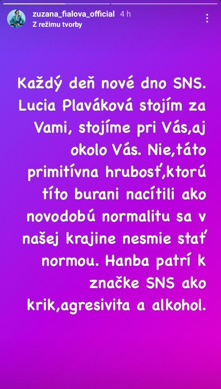 Zuzana Fialová reaguje na správanie sa politikov.