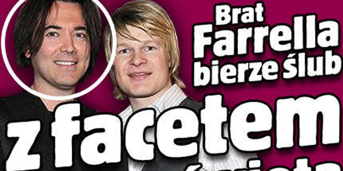 Brat Farrella bierze ślub z facetem w święta