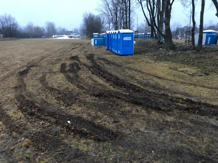 Zniszczona Rówień Krupowa po "Sylwestrze Marzeń"