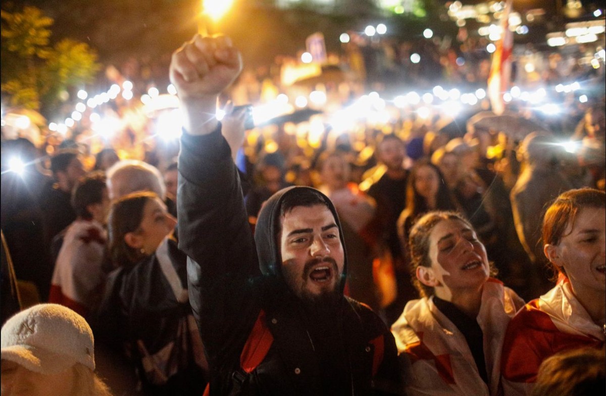Protest w Gruzji
