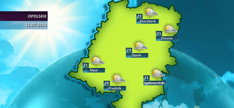 Prognoza pogody dla woj. opolskiego - 11.07