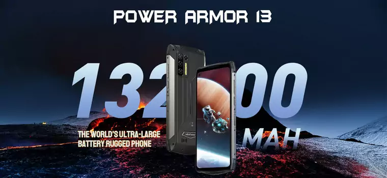 Ulefone Power Armor 13 to smartfon z baterią o pojemności aż 13200 mAh