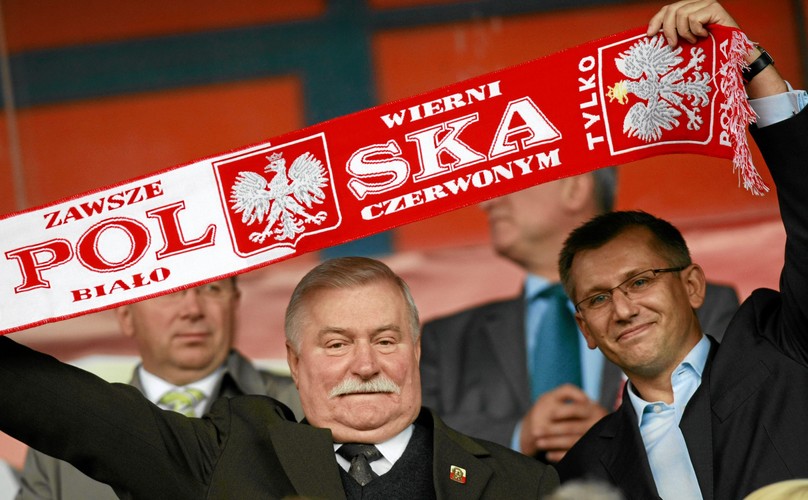 Krzysztof Kwiatkowski z Lechem Wałęsą