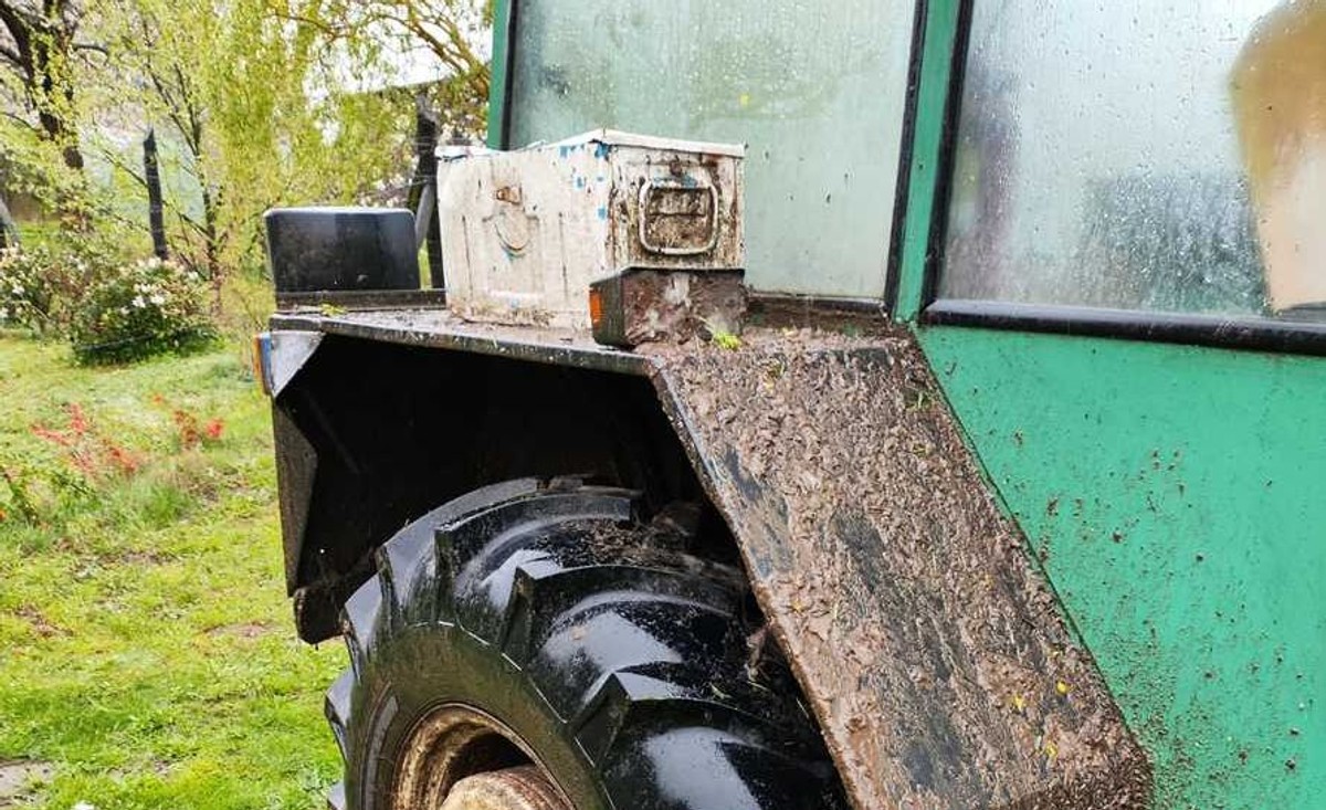 Traktor, który posłużył do brawurowej ucieczki