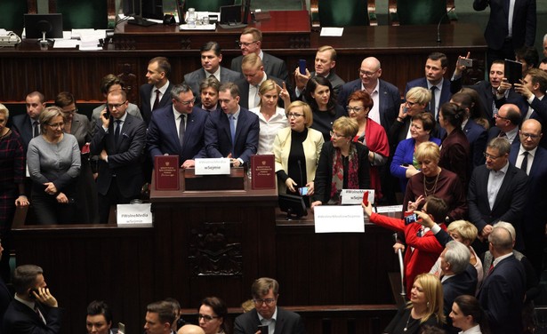 Protest posłów w Sejmie 16 grudnia 2016