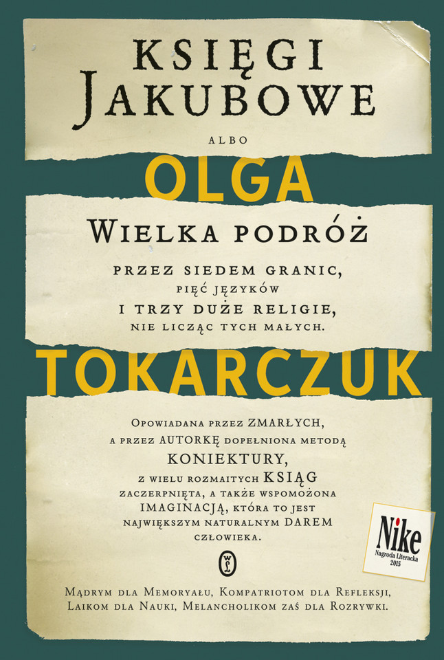 Olga Tokarczuk, "Księgi Jakubowe" (Wydawnictwo Literackie)