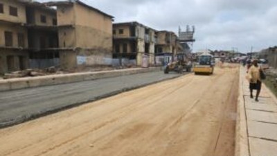 Ongoing Phase 1 reconstruction of Old Ojo Road in Amuwo-Odofin Local Government of Lagos. (Credit: NAN)
