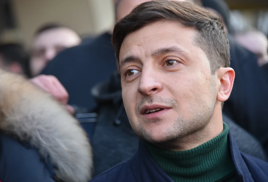 Komičar Volodimir Zelenski je trenutno u vođstvu
