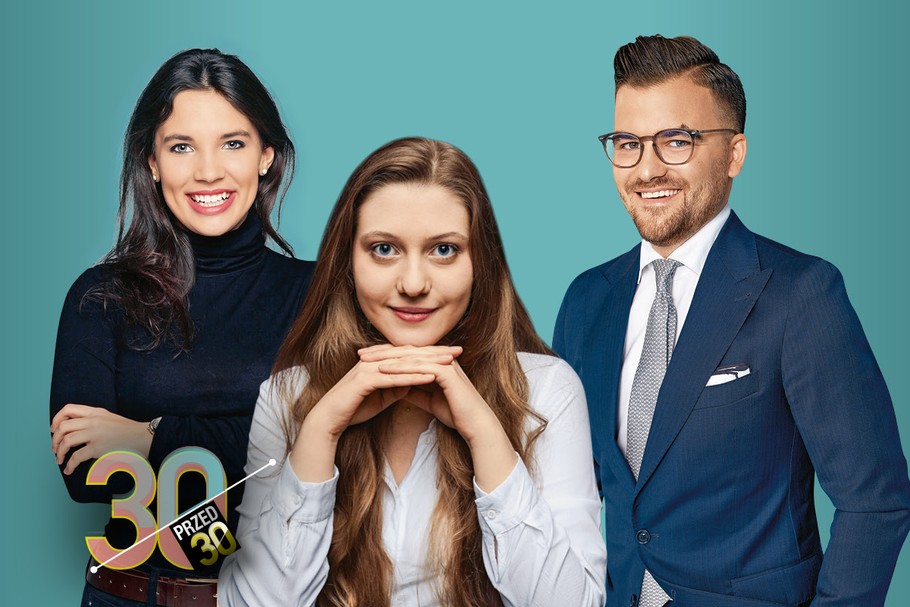 Od lewej: Karolina Borner, Wiktoria Wójcik, Jakub Roskosz