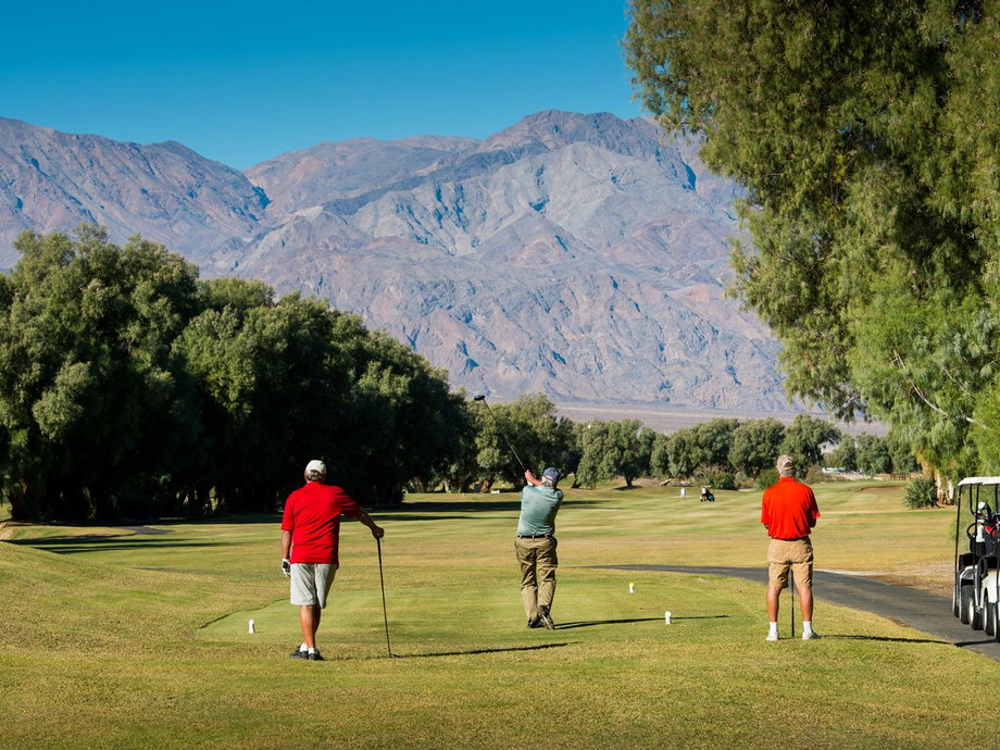 Play a round at the world's lowest elevation golf course at the Furnace Creek Golf Course, located in Death Valley National Park in California. At 214 below sea level, the course includes majestic mountain views.