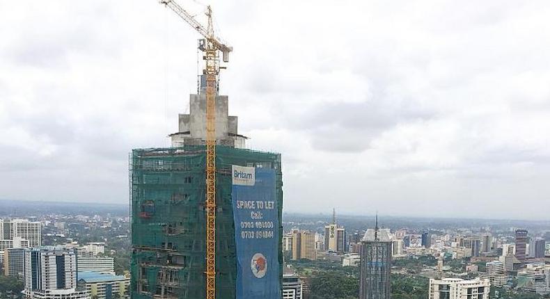 Britam Tower under construction 