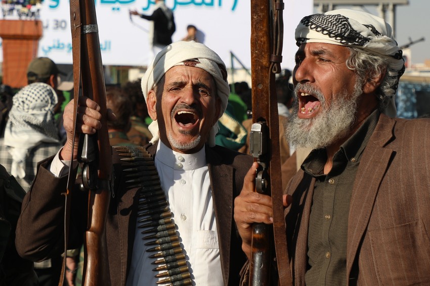 Pristalice Huta u Sani, Jemen, 30. novembra