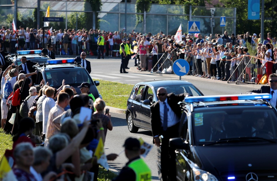 KRAKÓW ŚDM 2016 PAPIEŻ FRANCISZEK (papież Franciszek)