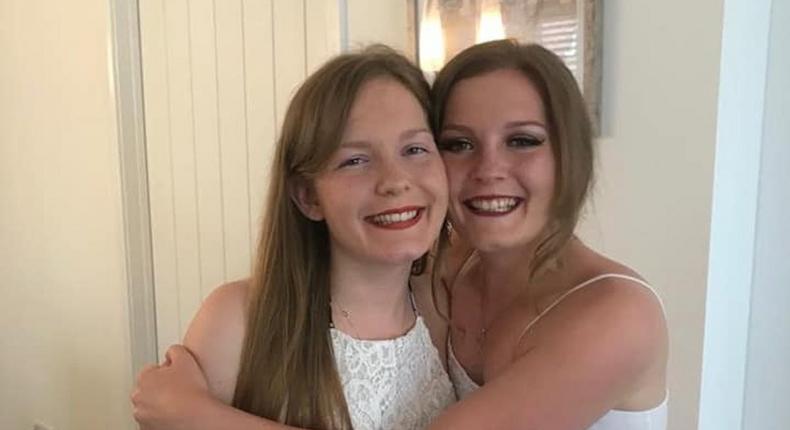 The author and her twin sister pictured together in 2019.Mikhaila Friel
