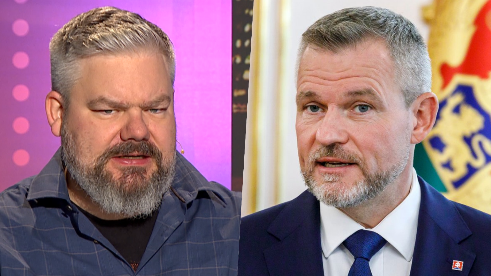 Glosátor Samo Trnka a prezident SR Peter Pellegrini. 
