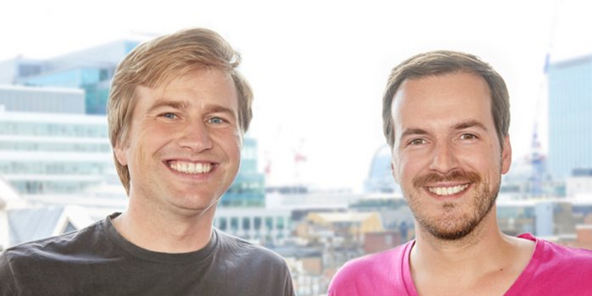 Założyciele TransferWise, od lewej: Kristo Kerman i Taavet Hinrikus. Firma została wyceniona na 3,5 mld dol., co czyni ją najdroższym fintechem w Europie