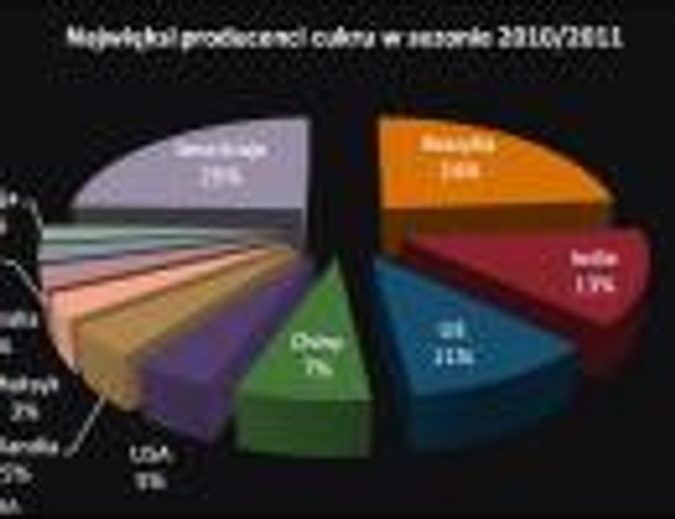 Najwięksi producenci cukru, źródło: XTB