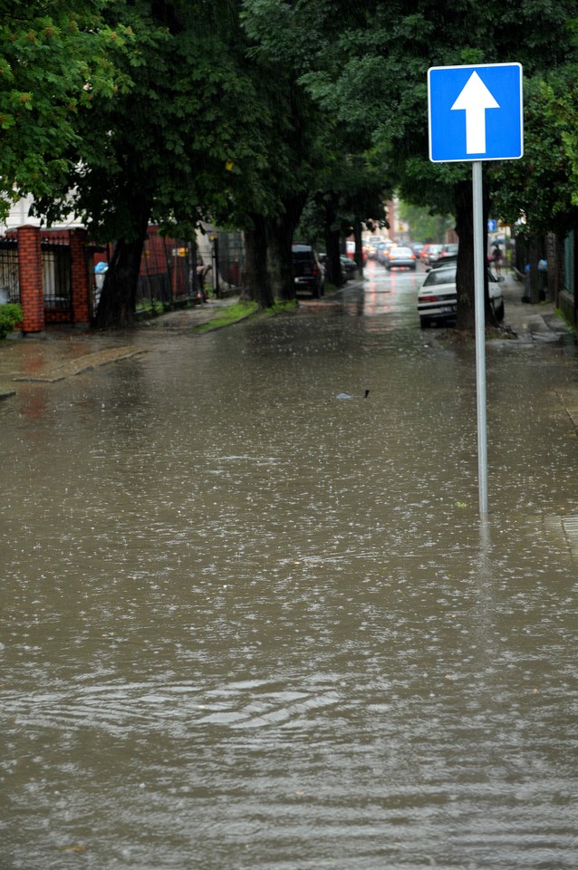 Gigantyczna ulewa przeszła nad Przemyślem