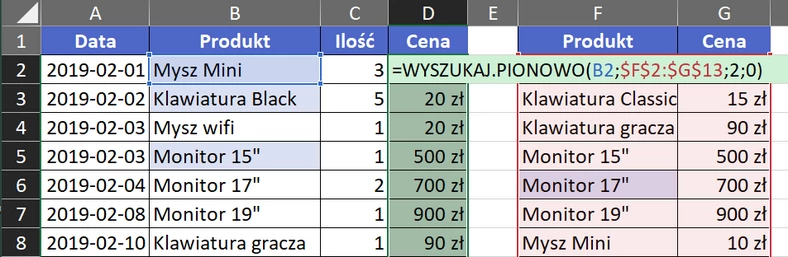 4.10  Poprawne wyniki wyszukiwania po poprawieniu danych